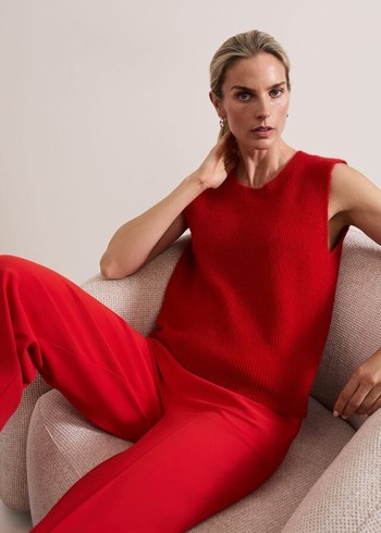 Phase Eight Daniella Mohairted Knitwear Red Australia | QK5034128